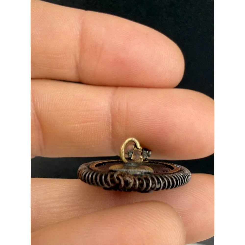 Vintage Victorian Black Mourning‎ Brooch OLD Gutta Percha?